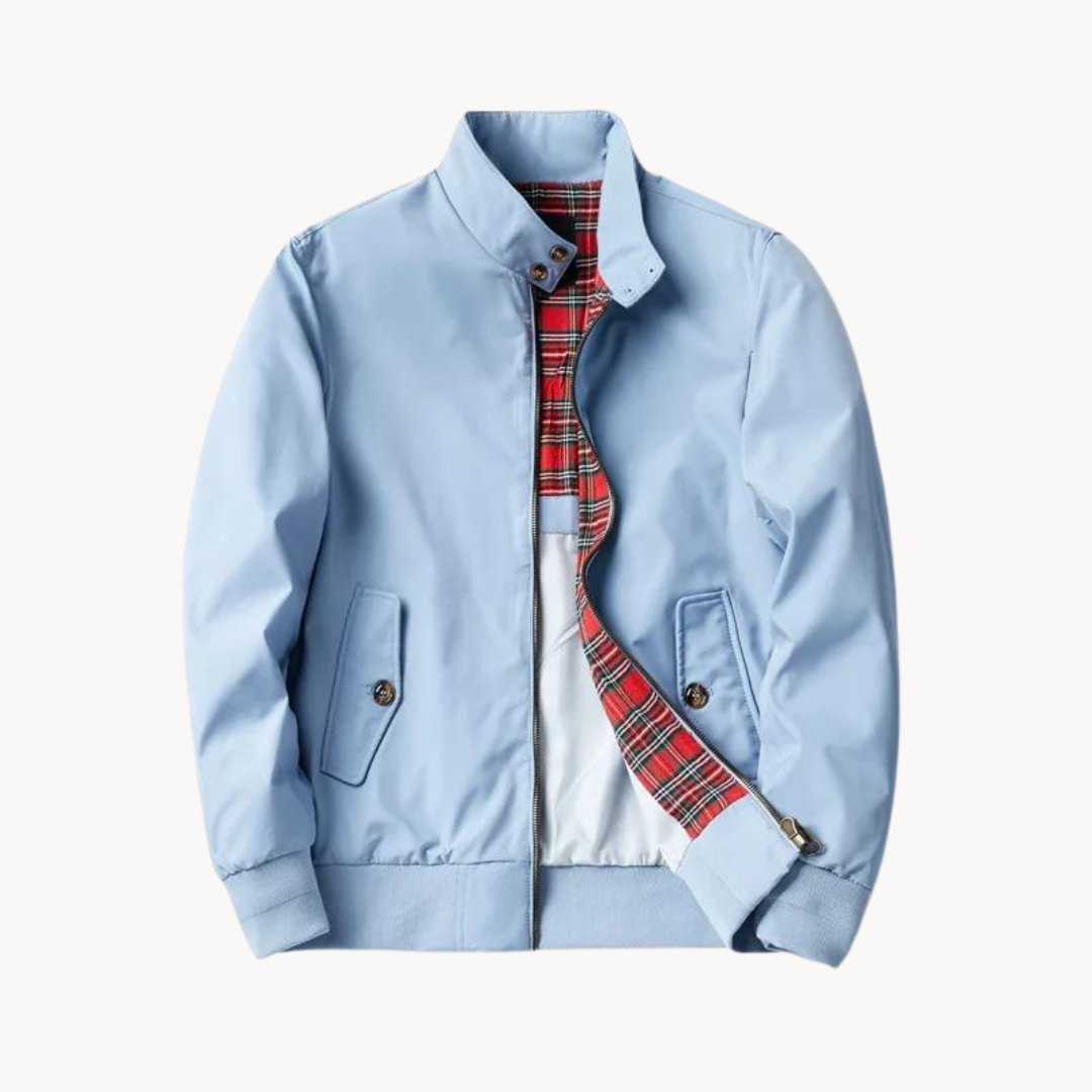 Krohn-e | Herren Camden Heritage Harrington Jacke - Tartanmuster gefüttert