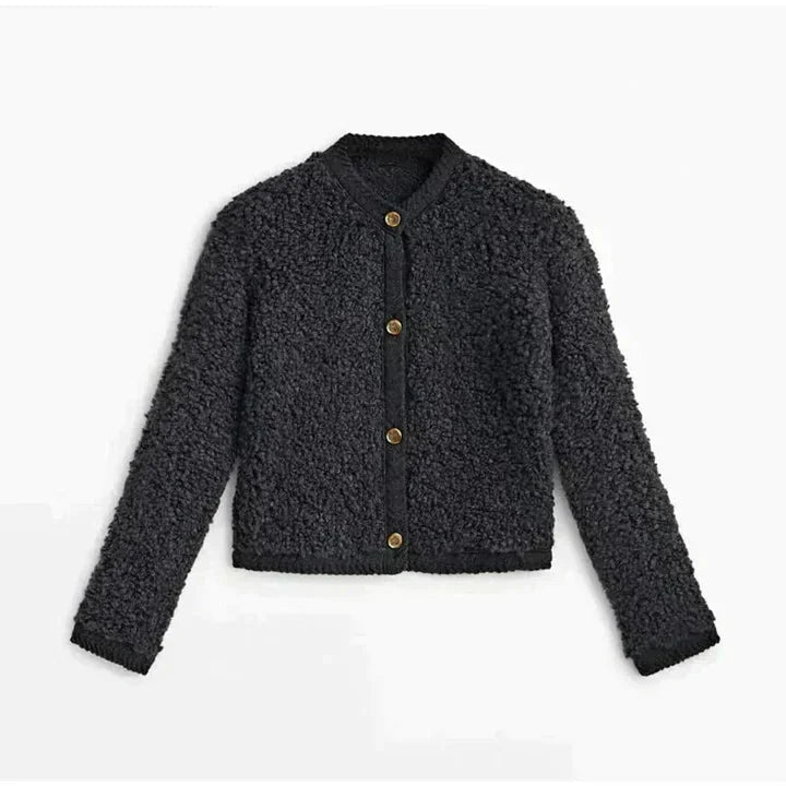 Krohn-e | Fuzzy Cardigan Weiche Textur Gemütliche Passform