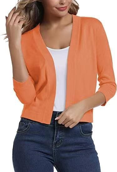 Thordis | Damen Strickjacke Offene Front 3/4 Arm
