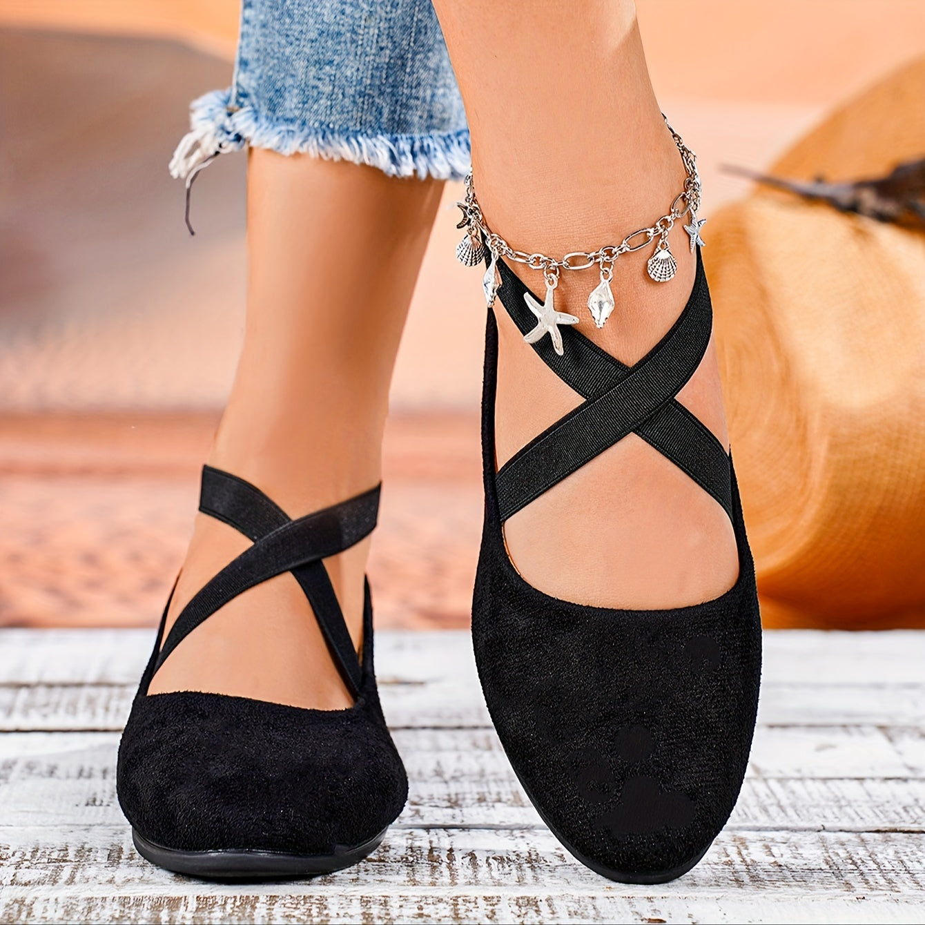 Cyrena | Damen Keilpumps mit Kreuzriemen