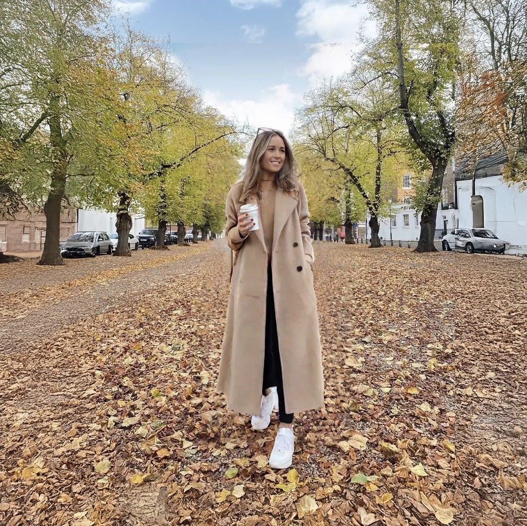 Elegant Long Rose Coat