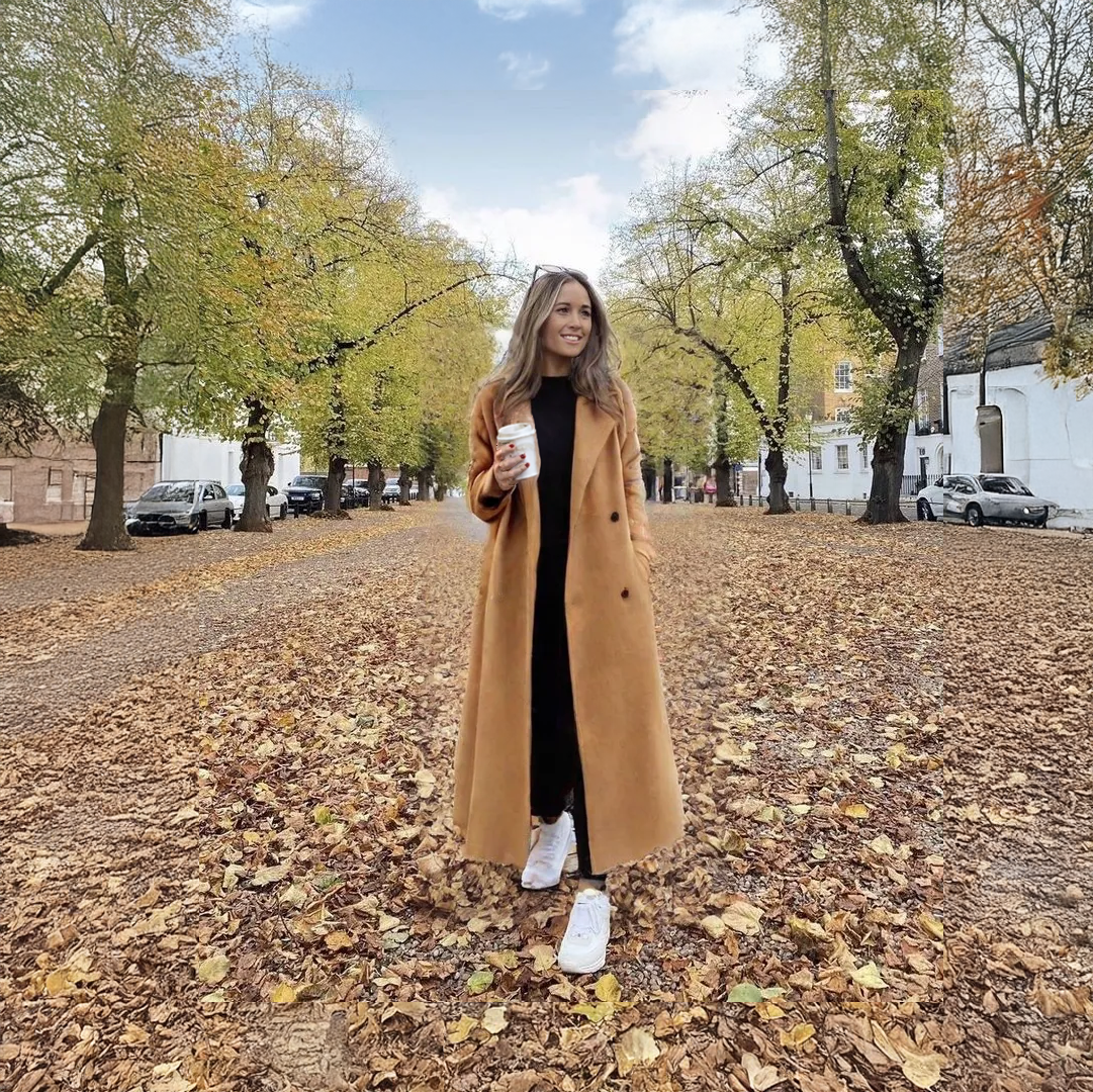 Elegant Long Rose Coat