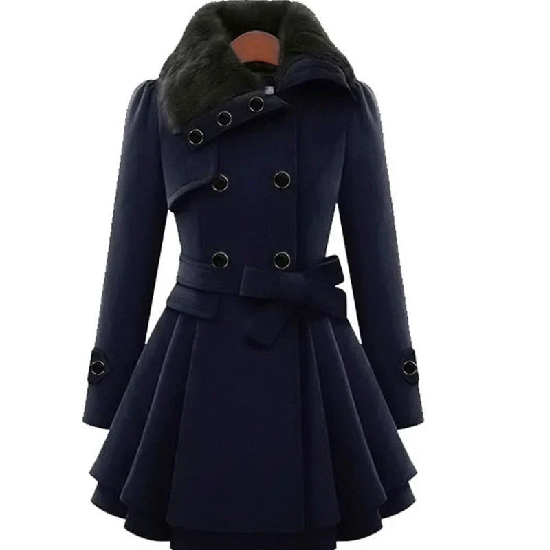Krohn-e | Elegante Damen Wolljacke mit Doppelknöpfen