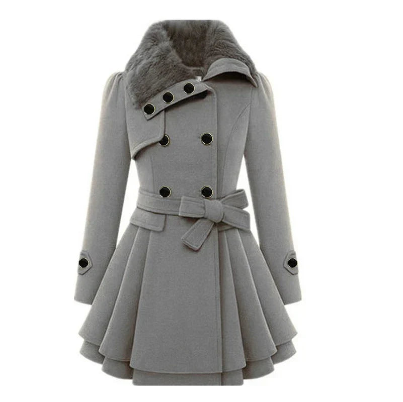 Krohn-e | Elegante Damen Wolljacke mit Doppelknöpfen