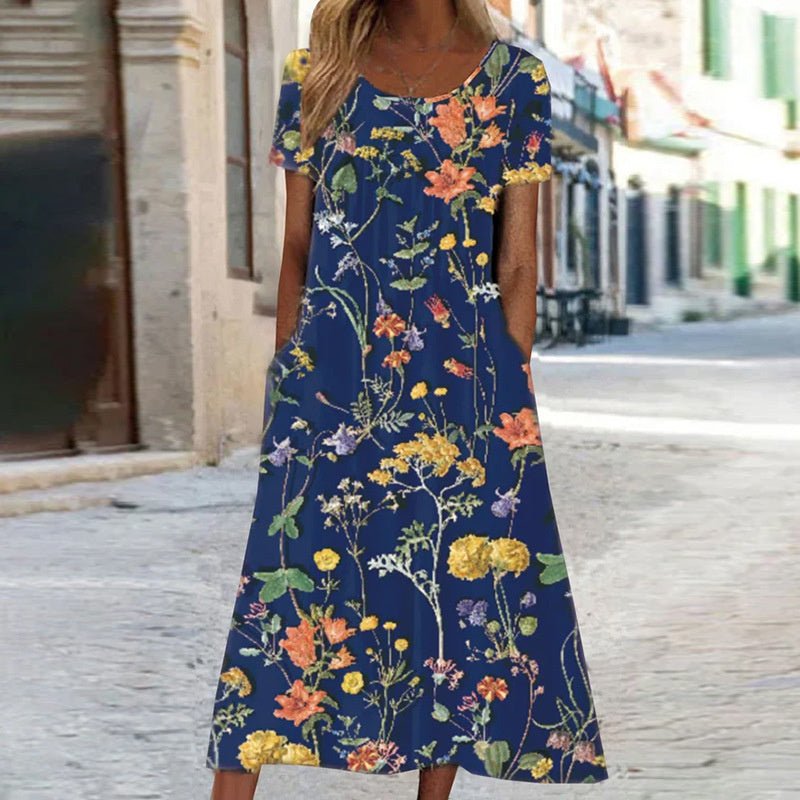 Sommer-Maxikleid von Undalinde mit Blumenmuster