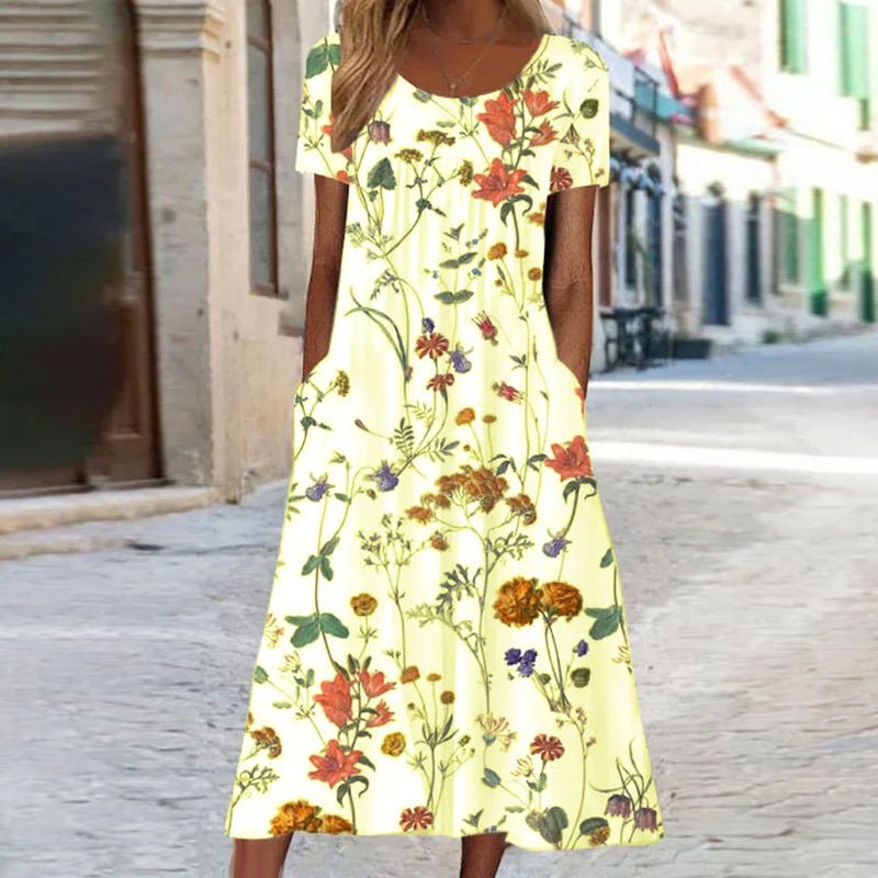 Sommer-Maxikleid von Undalinde mit Blumenmuster