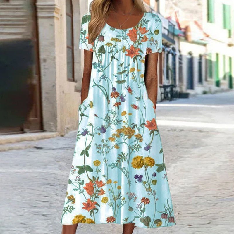 Sommer-Maxikleid von Undalinde mit Blumenmuster