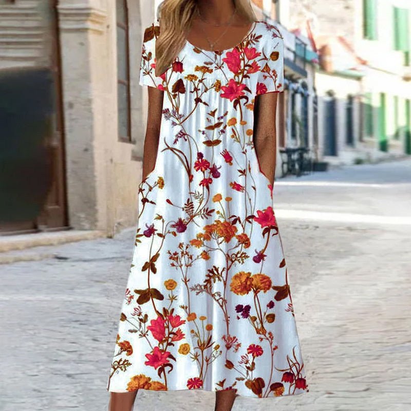 Sommer-Maxikleid von Undalinde mit Blumenmuster