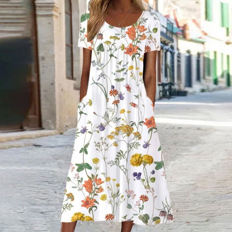 Sommer-Maxikleid von Undalinde mit Blumenmuster