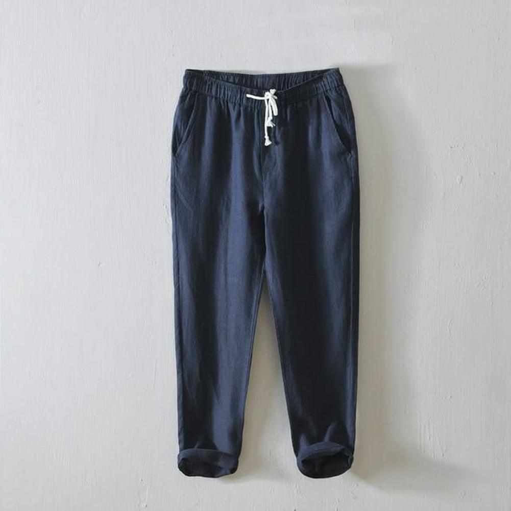 Relaxed Linen Trousers, Hyacinth North Royal