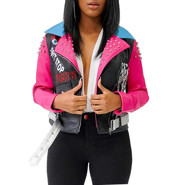 Krohn-e | Sieh das Licht Fuchsia bedruckte Jacke