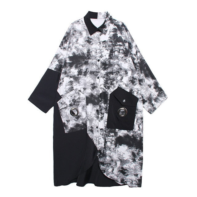 Krohn-e | Wolkiger Nachthimmel Trenchcoat - Krohn-e