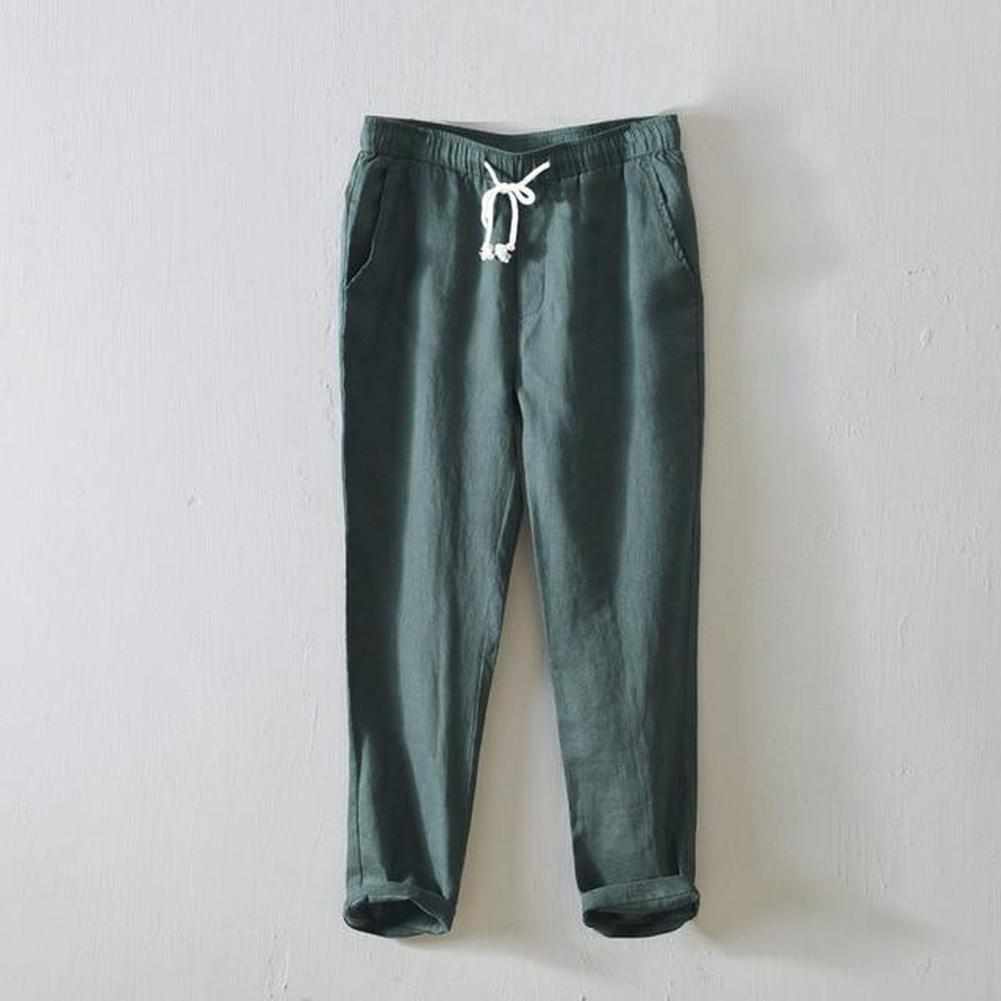 Relaxed Linen Trousers, Hyacinth North Royal