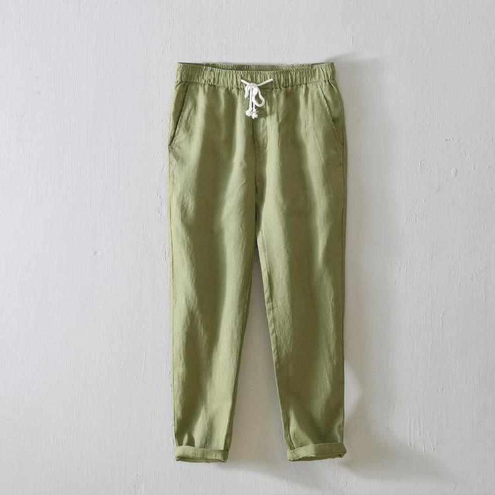 Relaxed Linen Trousers, Hyacinth North Royal