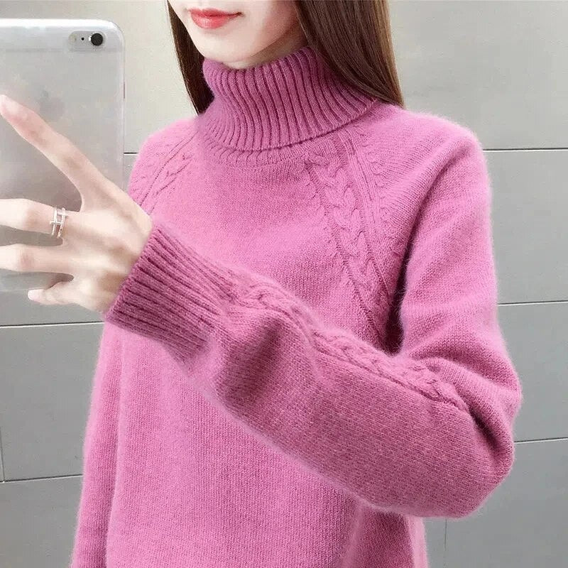 Frauen Winterpullover mit langen Ärmeln