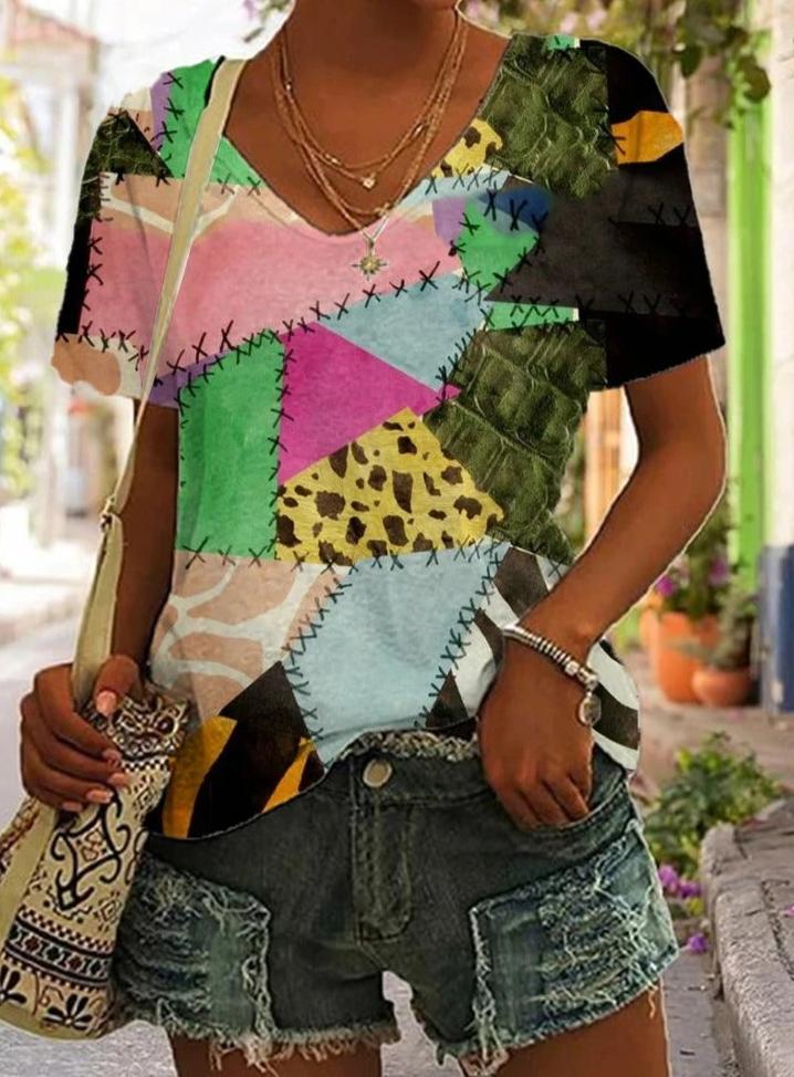 Damen-Shirt von Allegra mit Patchwork-Muster