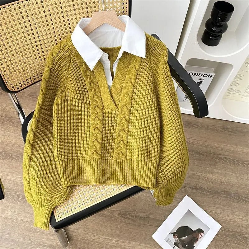 Krohn-e | Strickpullover Im Retro Modestil