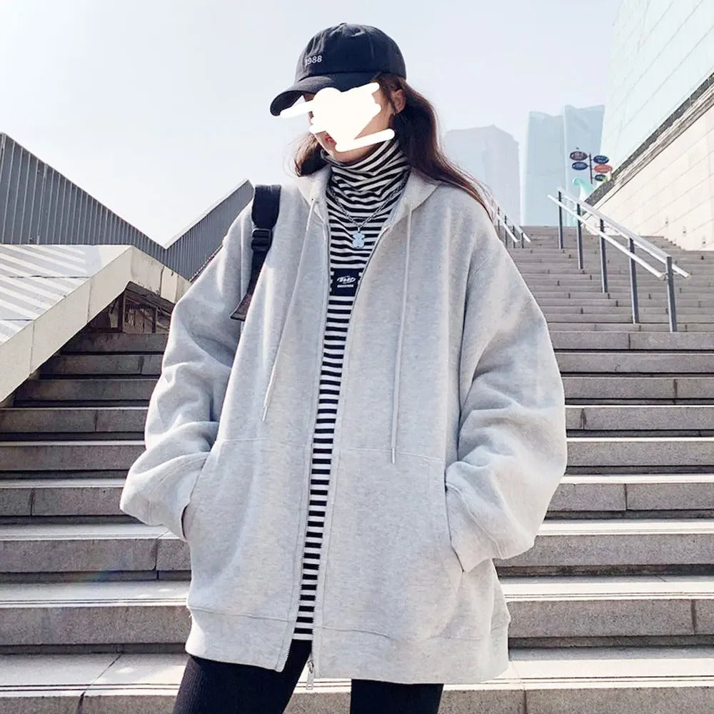Krohn-e | Oversized Jacke mit Reißverschluss