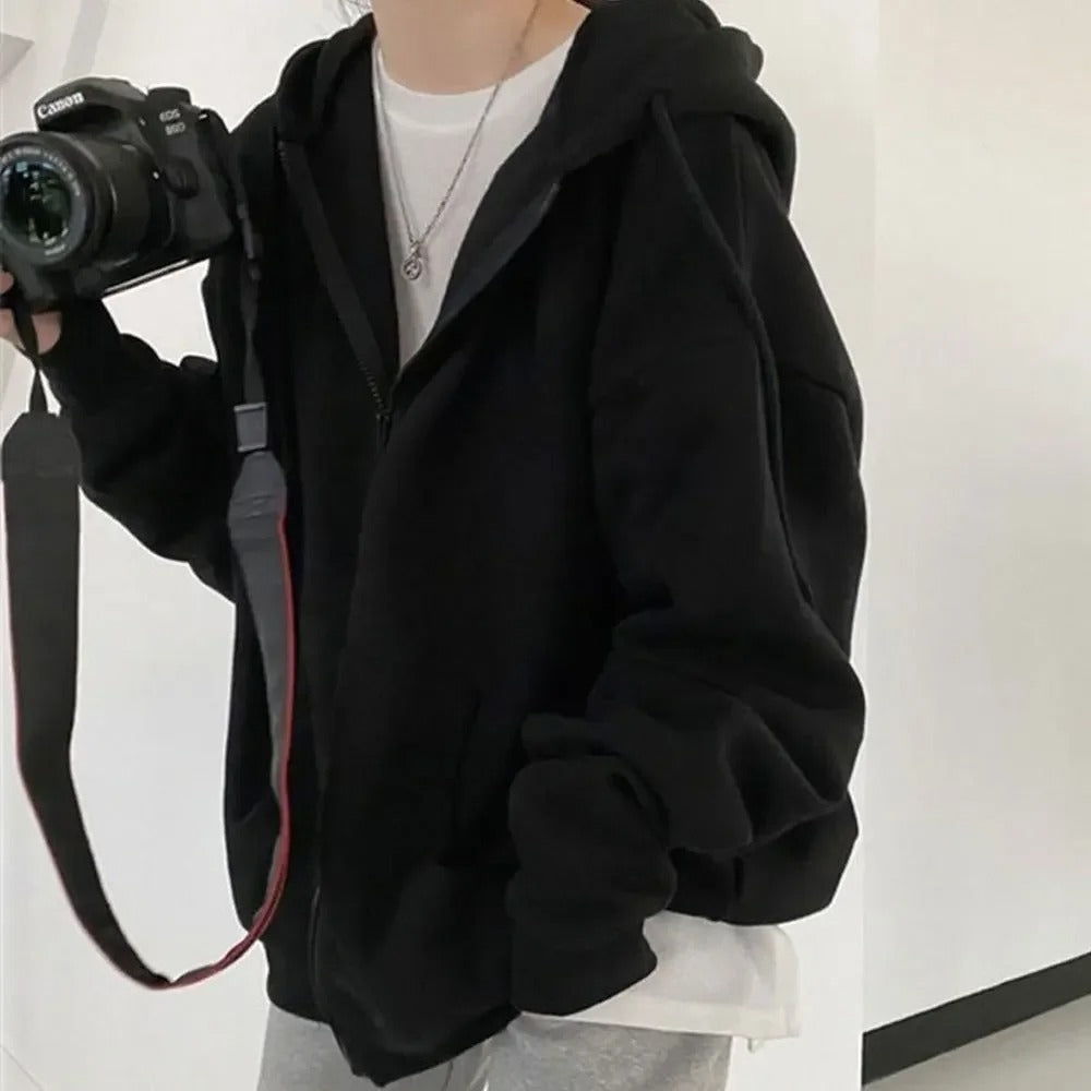 Krohn-e | Oversized Jacke mit Reißverschluss