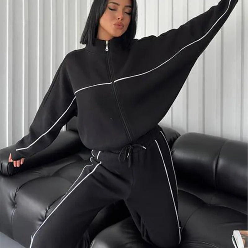 Krohn-e | Damen Strickpullover und Hose Zweiteiliges Satz