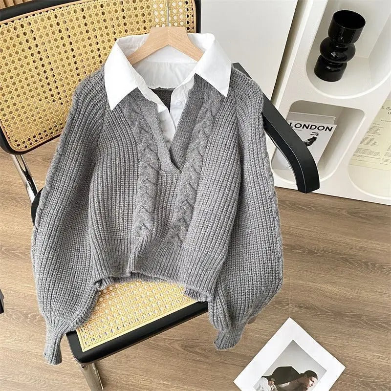 Krohn-e | Strickpullover Im Retro Modestil