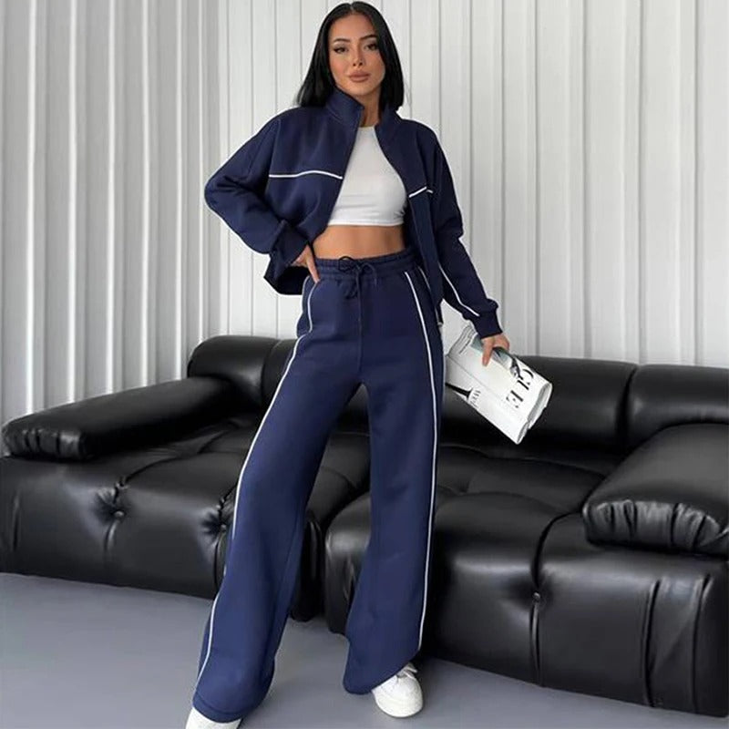 Krohn-e | Damen Strickpullover und Hose Zweiteiliges Satz