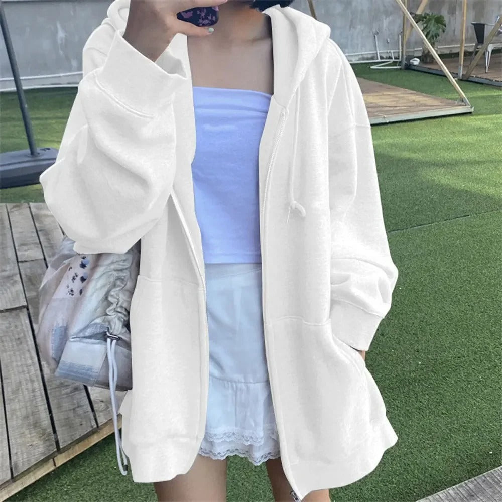 Krohn-e | Oversized Jacke mit Reißverschluss