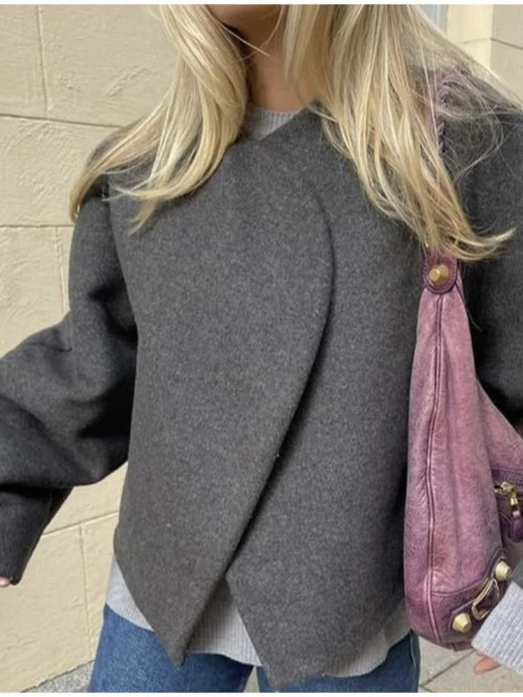 Krohn-e | Lockere Kurze Wolljacke