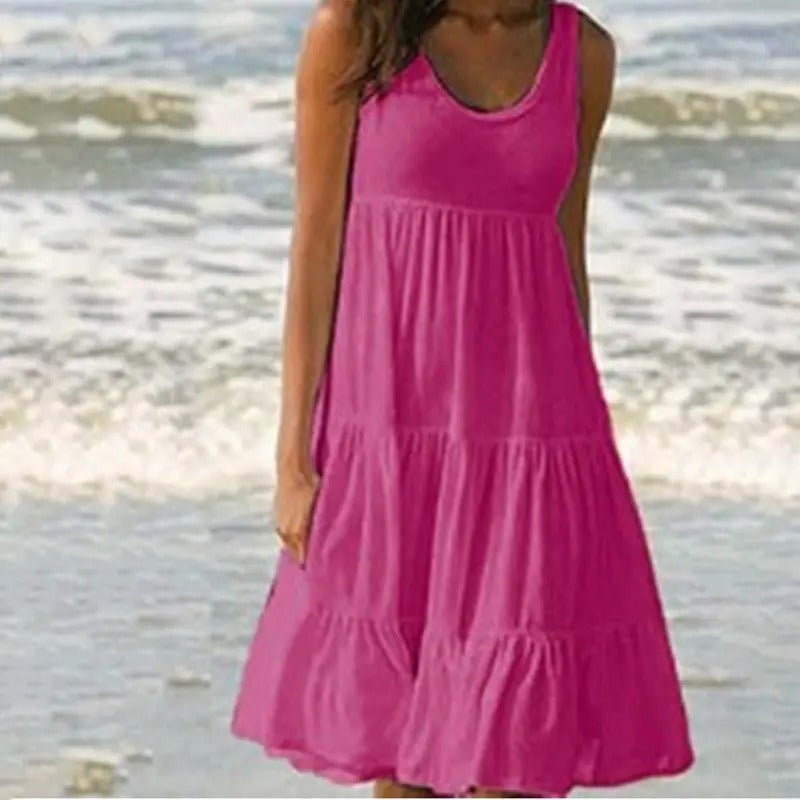 KROHN-E Damen Bodycon-Kleid rückenfreie ärmellos figurbetonend