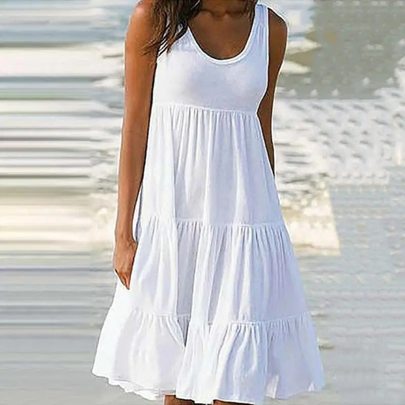KROHN-E Damen Bodycon-Kleid rückenfreie ärmellos figurbetonend