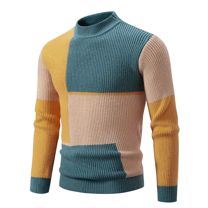 Strickpullover mit Farbblock-Design für Herren