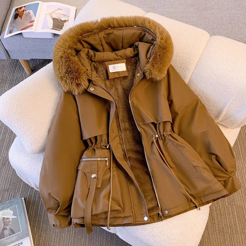 Krohn-e | Eleganter Mantel mit Pelzkragen