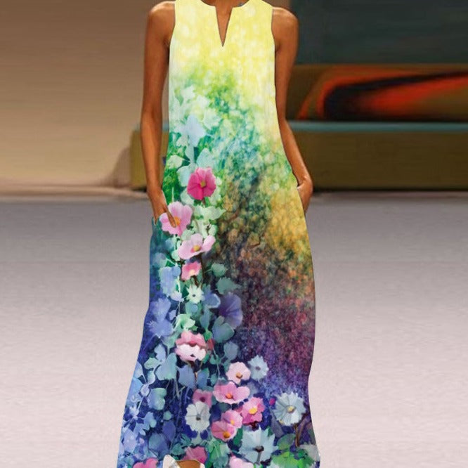 Sommer-Maxikleid Cerea mit floralem Muster