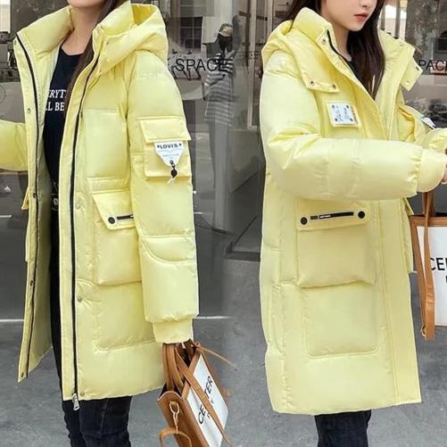 Krohn-e | Winterparka - isolierte lange blaue Jacke mit praktischen Taschen