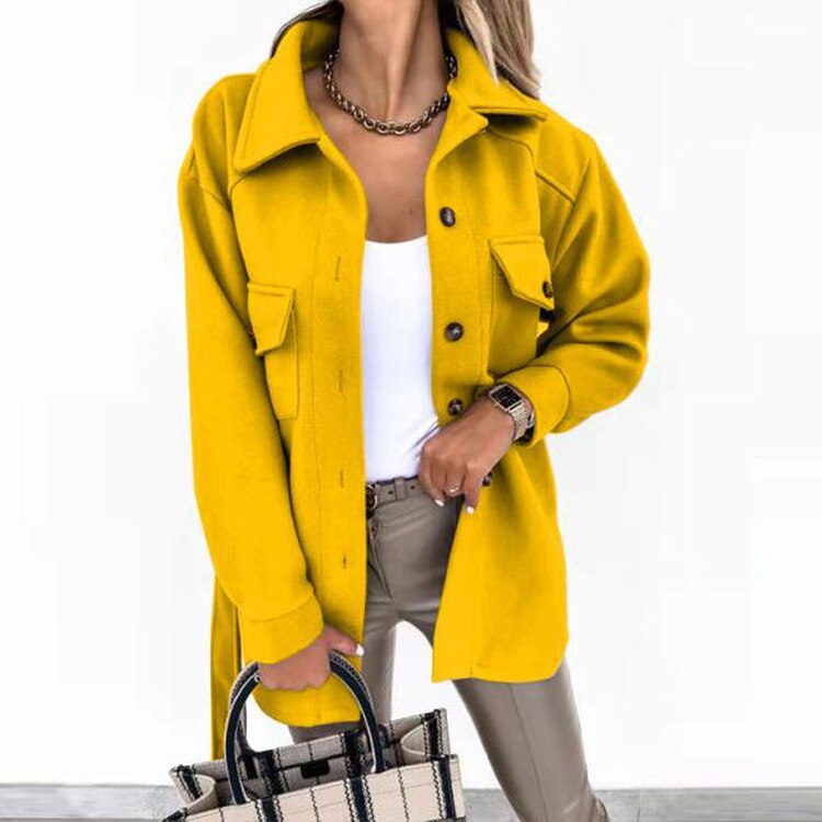 Krohn-e | Stylische Woll-Look Jacke für Frauen