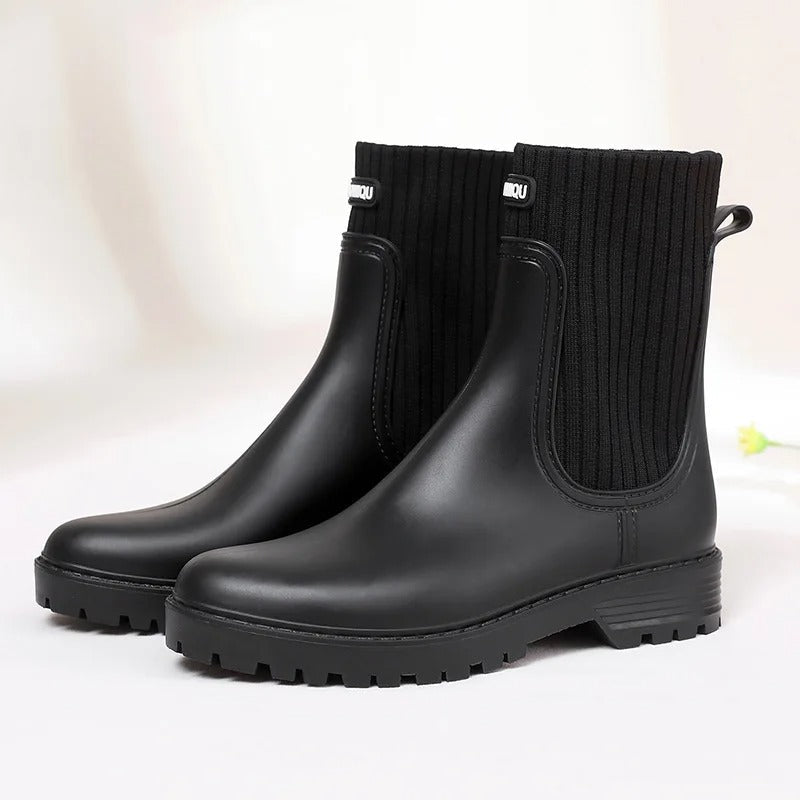 Krohn-e | Stiefeletten Strickbund