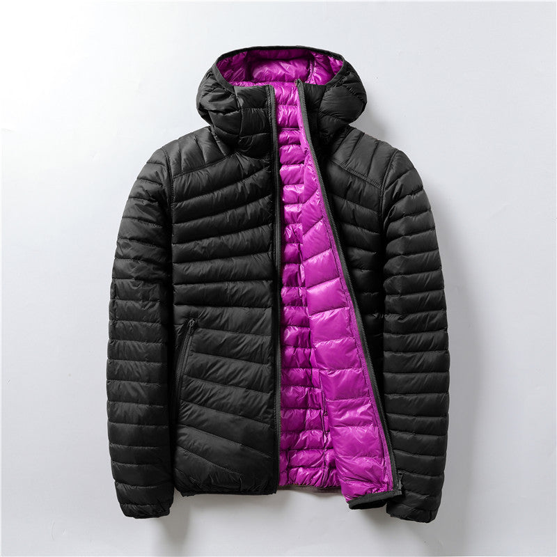 Krohn-e | Leichte Daunenjacke mit Kontrastfutter Polyester Warm und Praktisch