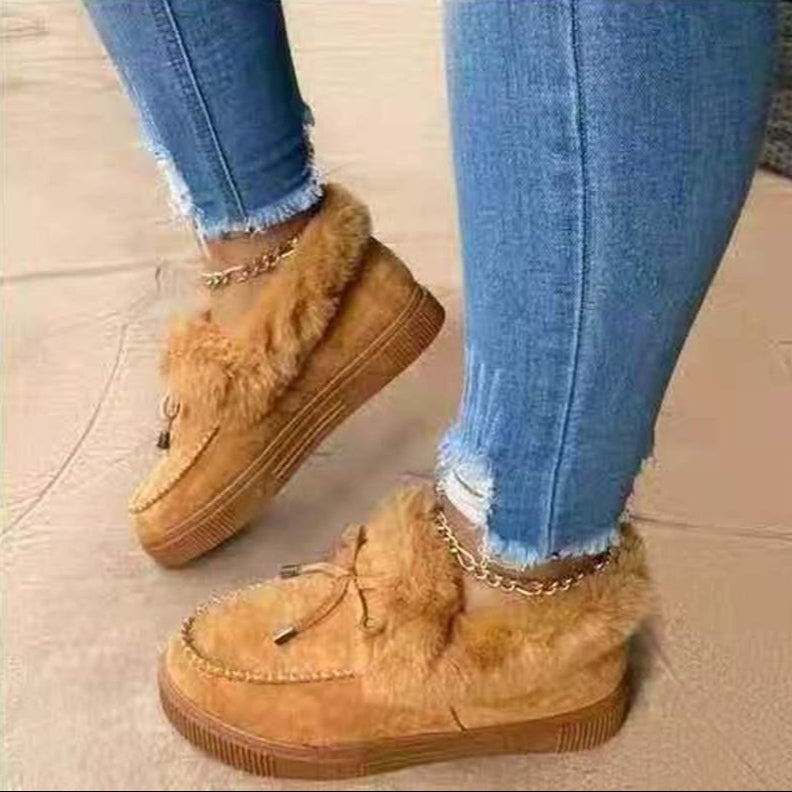 Krohn-e | Bequeme Damen Hausschuhe mit Luxuriösem Pelz