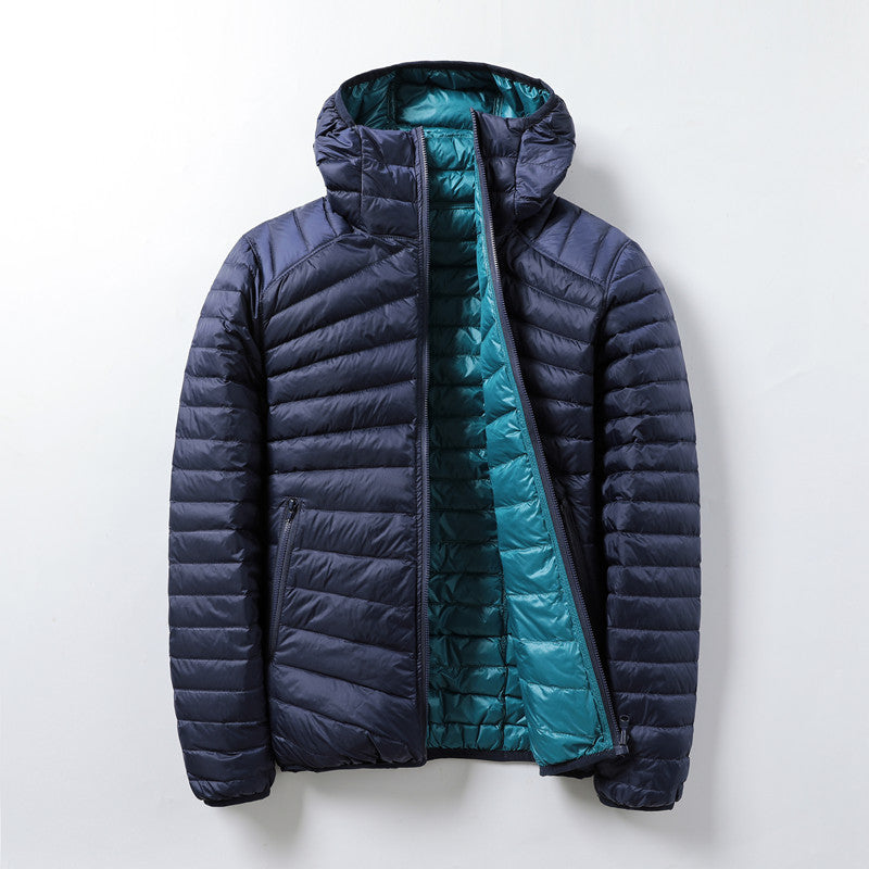 Krohn-e | Leichte Daunenjacke mit Kontrastfutter Polyester Warm und Praktisch