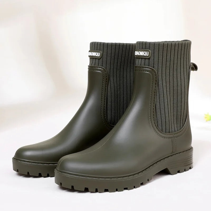 Krohn-e | Stiefeletten Strickbund