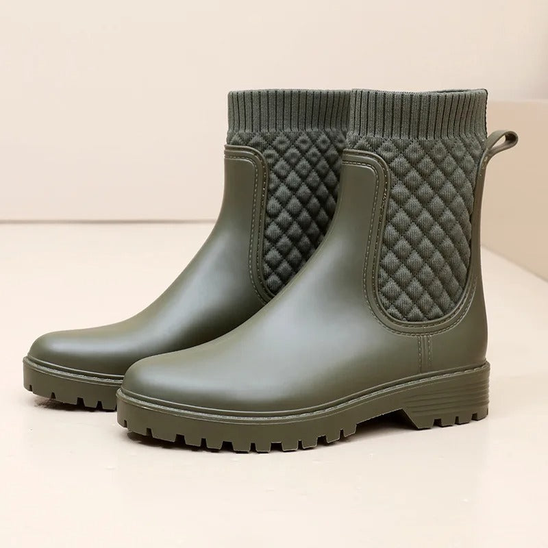 Krohn-e | Stiefeletten Strickbund