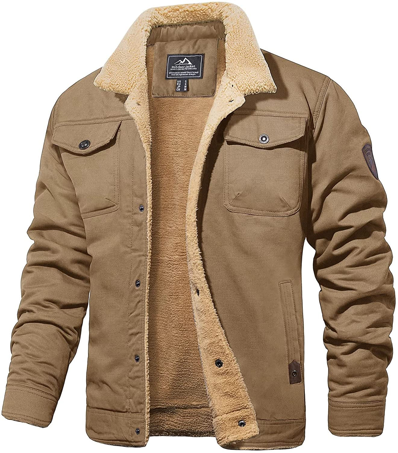 Krohn-e | Winterjacke mit Sherpa-futter Wasserabweisend Warm und Robust
