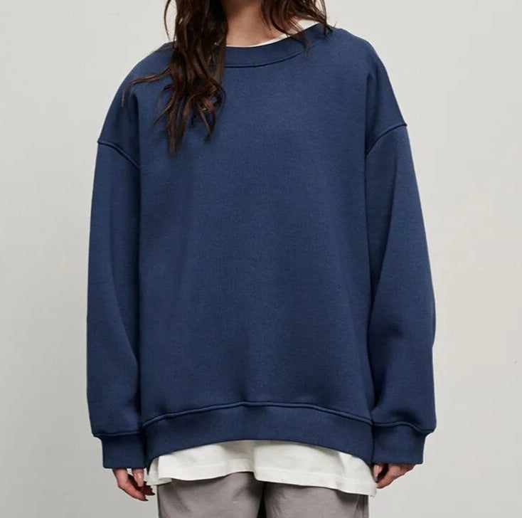 Damen Basic-Sweatshirt in Übergröße von Fudus