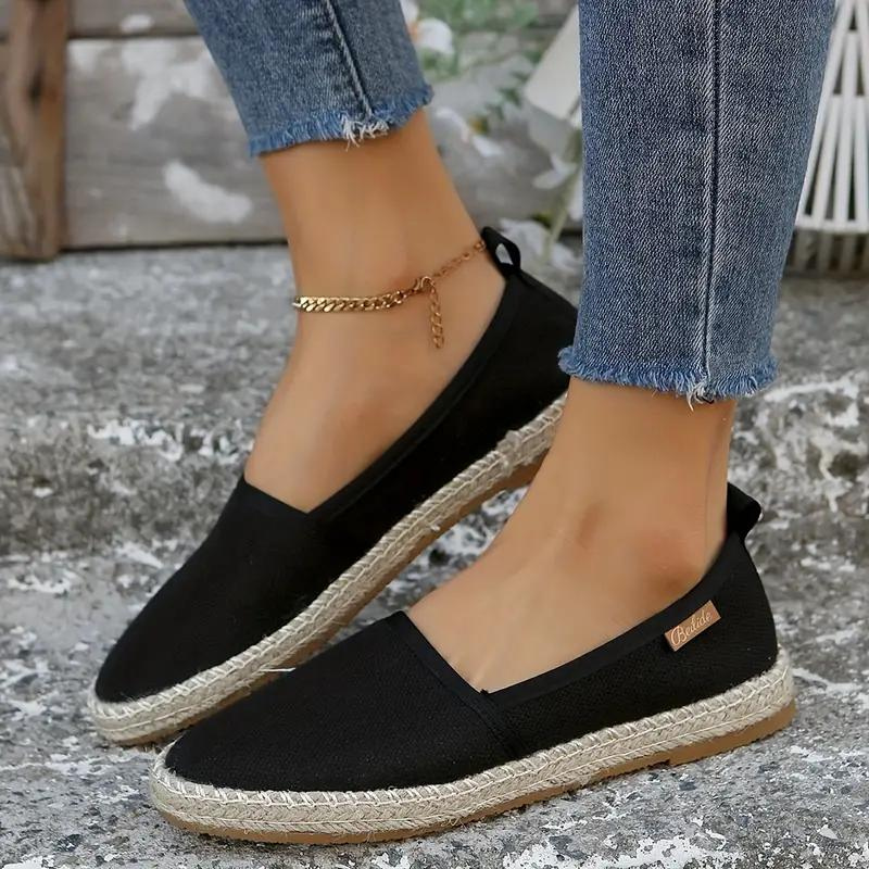 Vellara | Damen Espadrilles Flache Schlupfschuhe