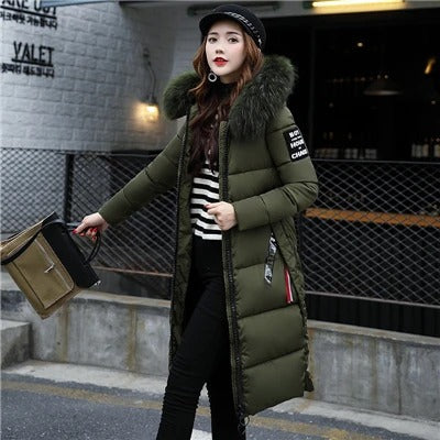 Damen-Pufferparka Annalisa mit Kunstfellkragen