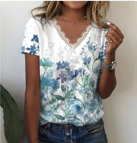 Damen-T-Shirt Marita: Modernes V-Ausschnitt-Shirt