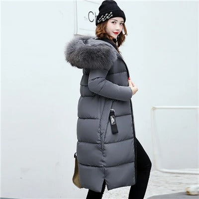 Damen-Pufferparka Annalisa mit Kunstfellkragen