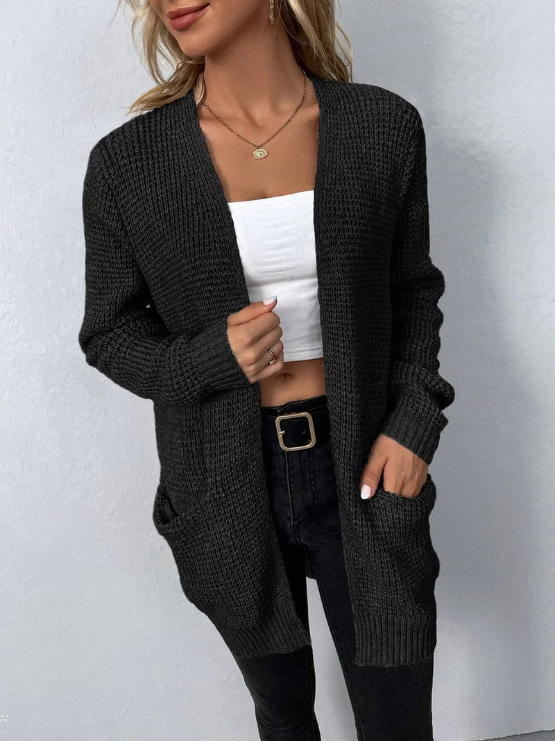 Isabell Damen Strickjacke mit langen Ärmeln