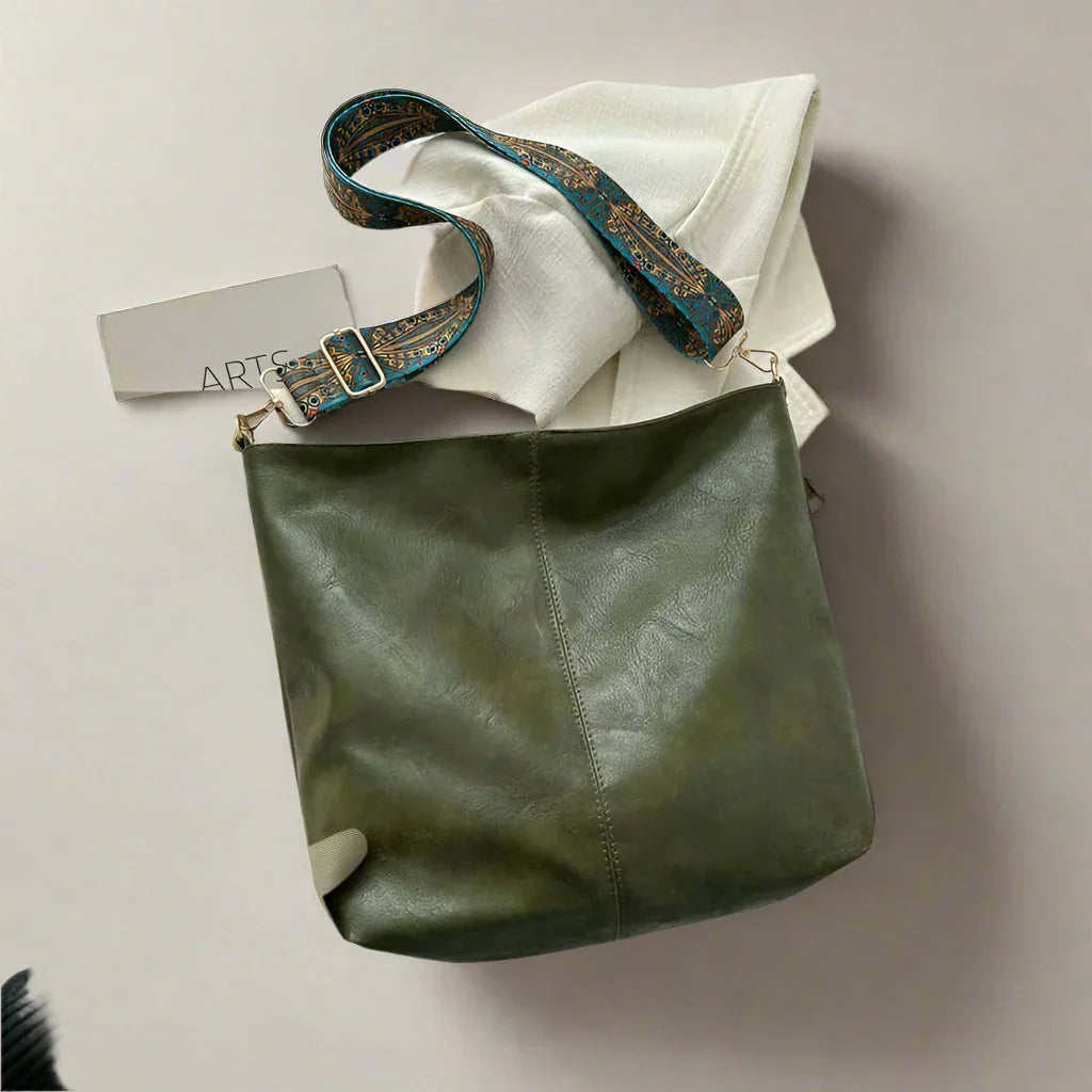 Vintage Damen Umhängetasche aus Leder - Kelsey