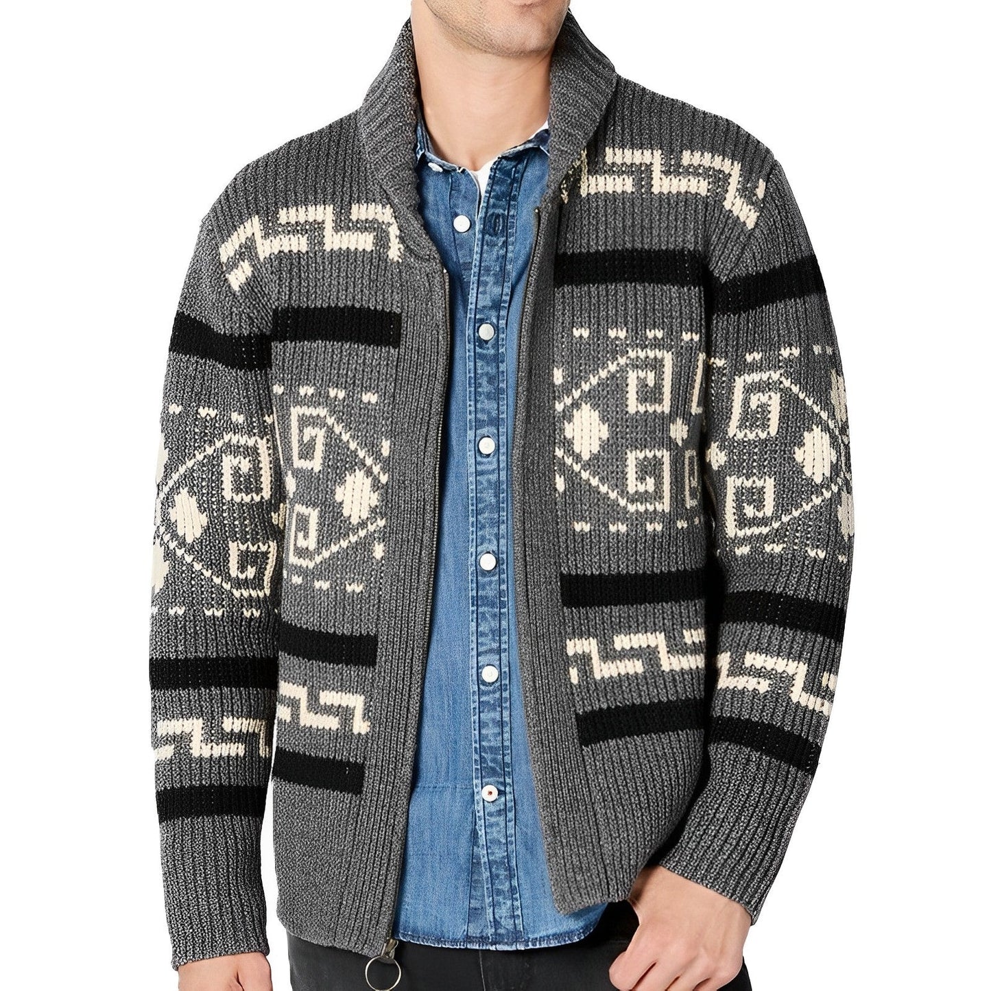 Herren Vintage Winter Strickjacke - Darius